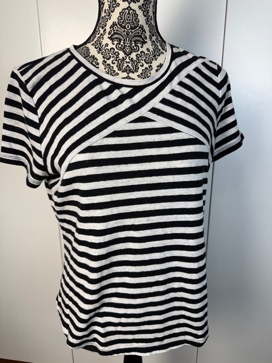 Talbots Tops - Talbots Monochrome Striped Short Sleeve Tee